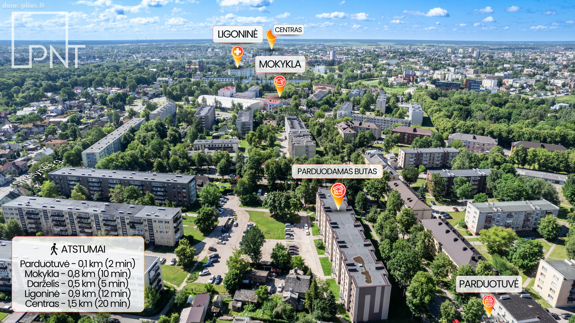 Продается 4 комнатная квартира Panevėžyje, Centre, Liepų al.