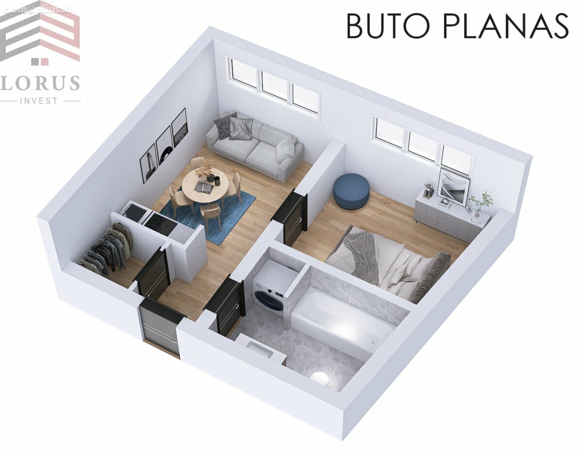 Продается 2 комнатная квартира Vilniuje, Užupyje, Paupio g.