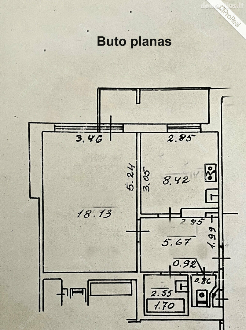 Parduodamas 1 kambario butas Vilniuje, Fabijoniškėse