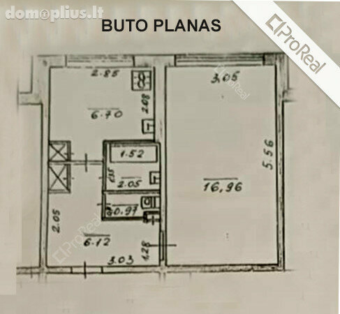 Parduodamas 1 kambario butas Vilniuje, Šnipiškėse, Kalvarijų g.