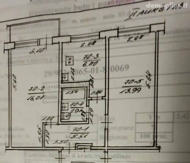2 rooms apartment for sell Šiauliuose, Lieporiuose, Lieporių g.
