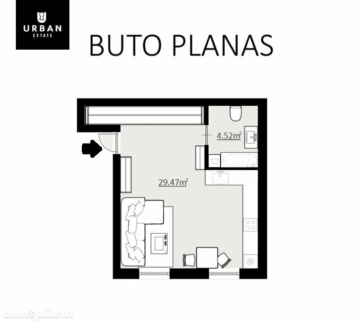 Продается 1 комнатная квартира Vilniuje, Naujamiestyje, Nočios g.