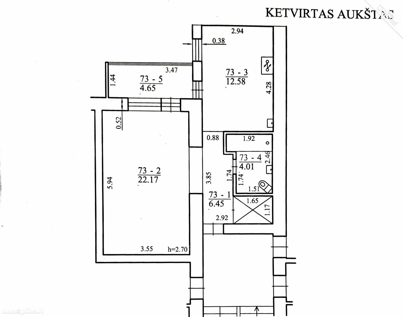 Parduodamas 2 kambarių butas Vilniuje, Šeškinėje, Laisvės pr.