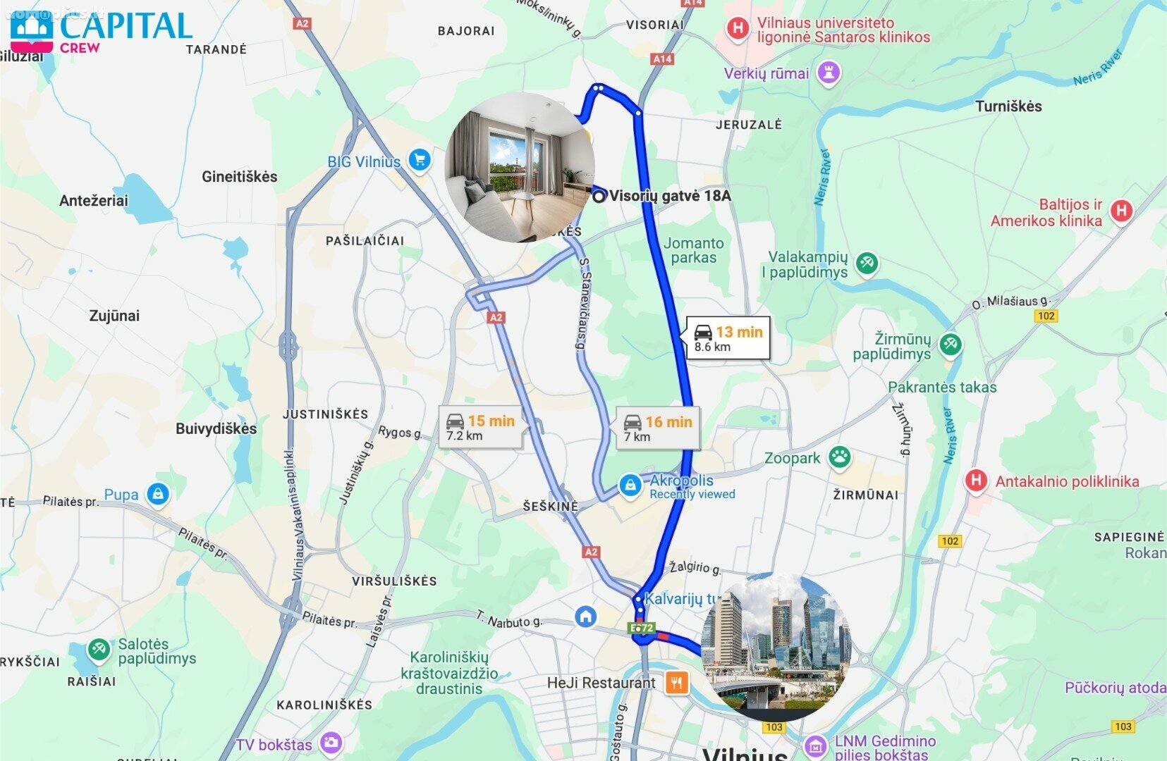 Сдаю 1 комнатную квартиру Vilniuje, Visoriuose, Visorių g.