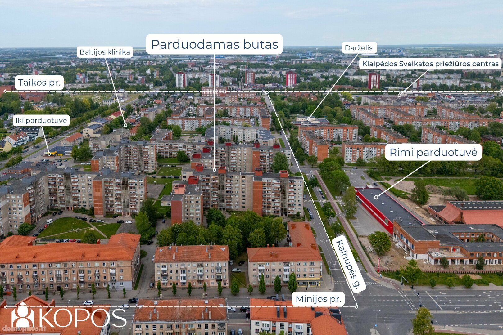 2 rooms apartment for sell Klaipėdoje, Žvejybos uostas, Kalnupės g.