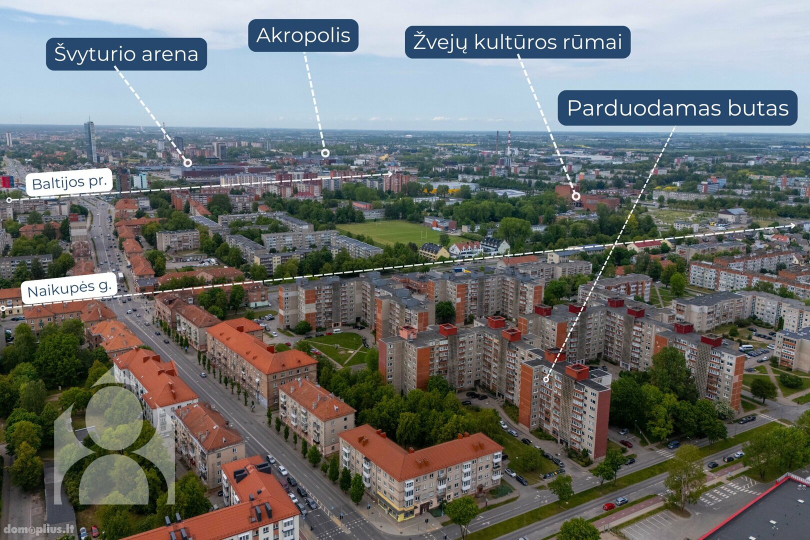 2 rooms apartment for sell Klaipėdoje, Žvejybos uostas, Kalnupės g.