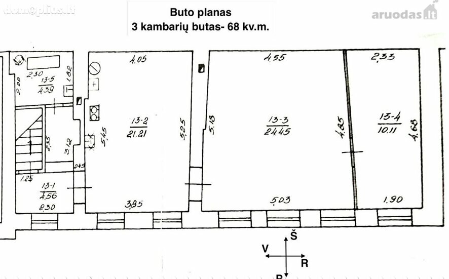 Parduodamas 3 kambarių butas Vilniuje, Senamiestyje, Šv. Stepono g.