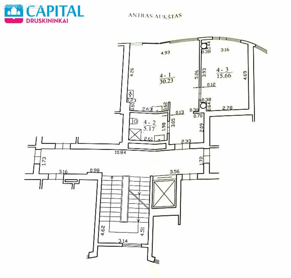 2 rooms apartment for sell Druskininkų sav., Druskininkuose, V. Kudirkos g.