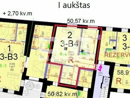 Продается 2 комнатная квартира Klaipėdoje, Centre, K. Donelaičio g.