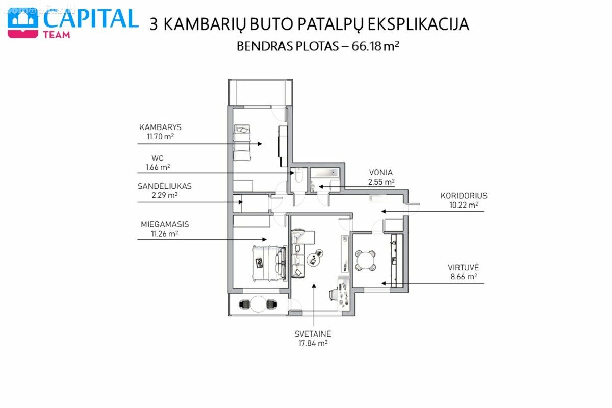 3 kambarių buto nuoma Vilniuje, Pašilaičiuose