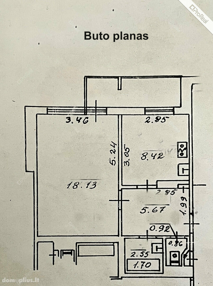 Parduodamas 1 kambario butas Vilniuje, Fabijoniškėse