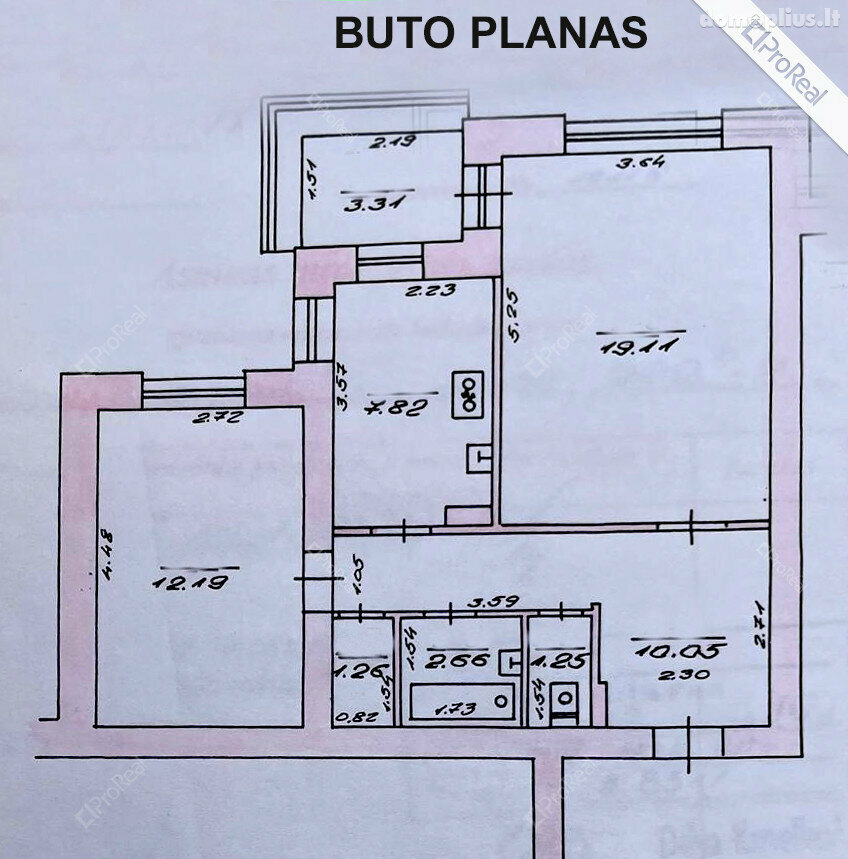 2 rooms apartment for sell Vilniuje, Baltupiuose, Kalvarijų g.