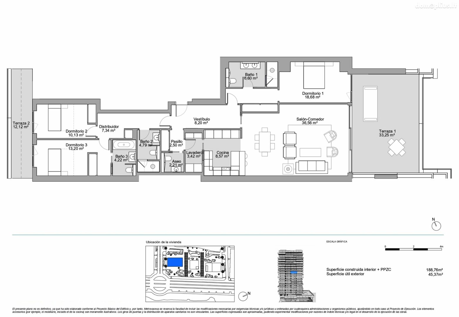 Продается 4 комнатная квартира Испания, Malaga