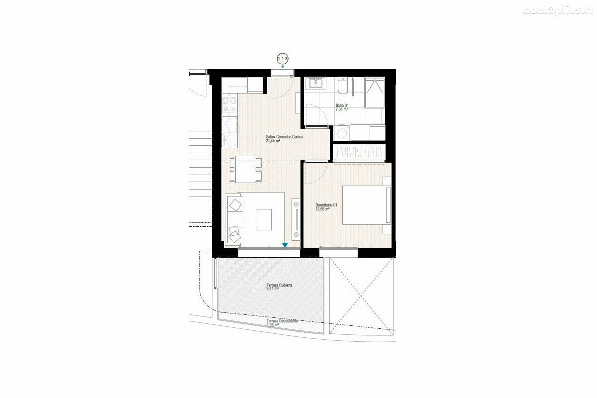 Parduodamas 2 kambarių butas Ispanijoje, Villajoyosa