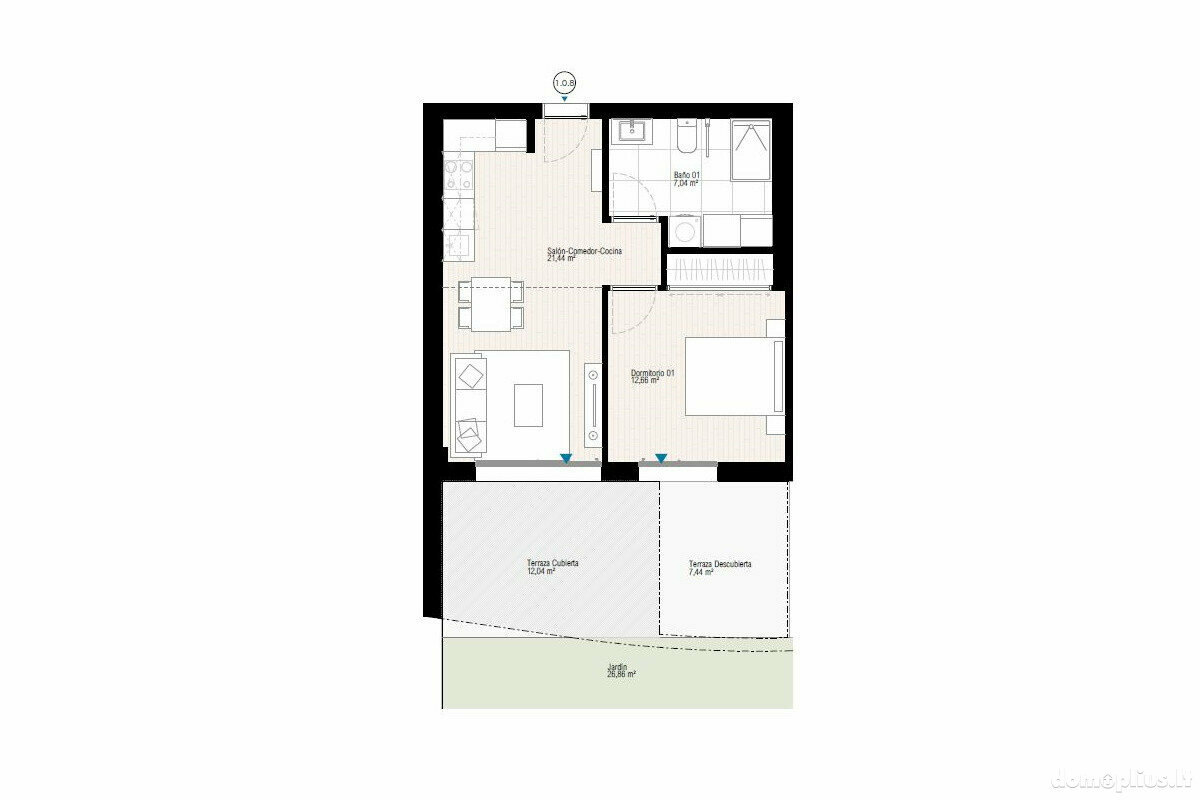 Parduodamas 2 kambarių butas Ispanijoje, Villajoyosa