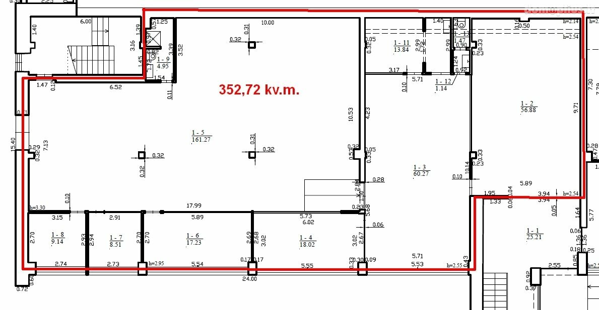 Biuro / Sandėliavimo / Prekybos ir paslaugų Patalpų nuoma Vilniuje, Naujamiestyje, Smolensko g.