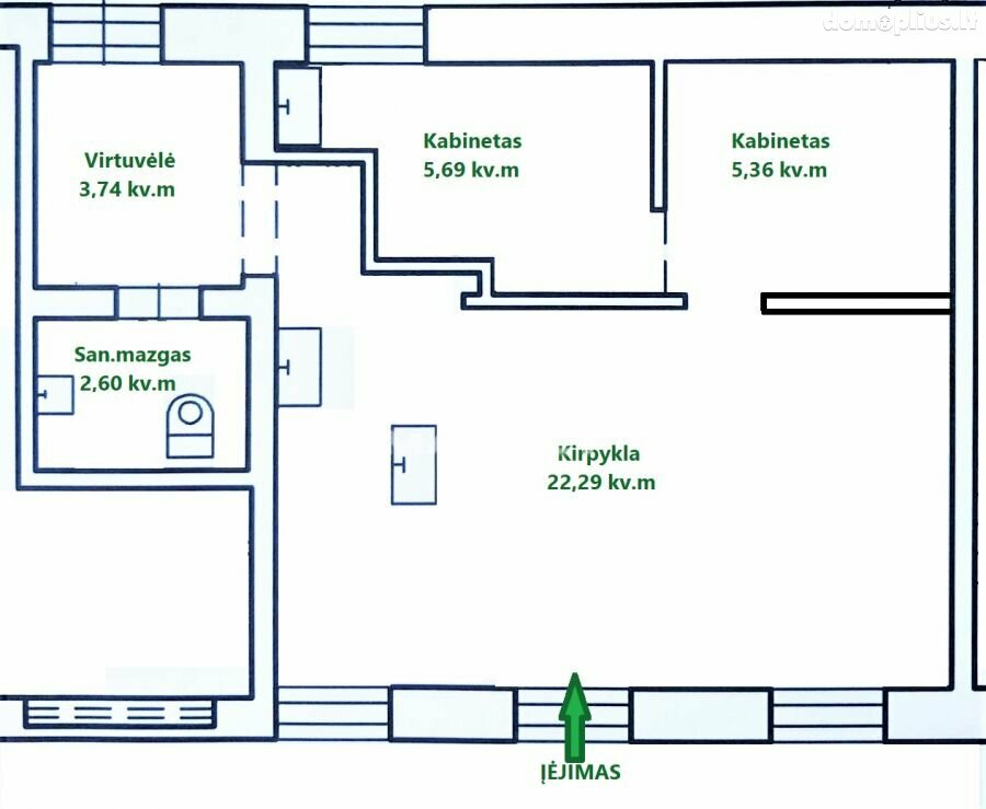 Торговое/сервисное Помещения в аренду Klaipėdoje, Naujakiemyje, Naujakiemio g.