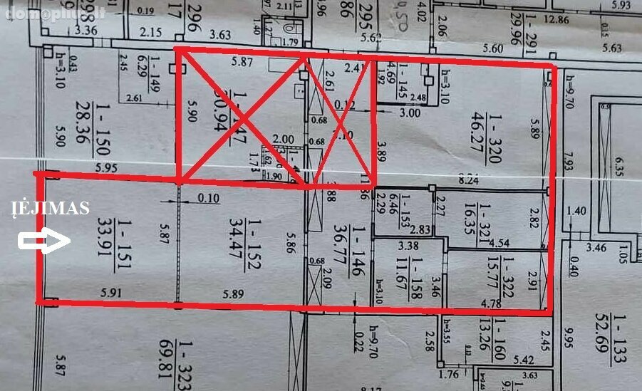 Biuro / Sandėliavimo / Prekybos ir paslaugų Patalpų nuoma Vilniuje, Žirmūnuose, Žirmūnų g.