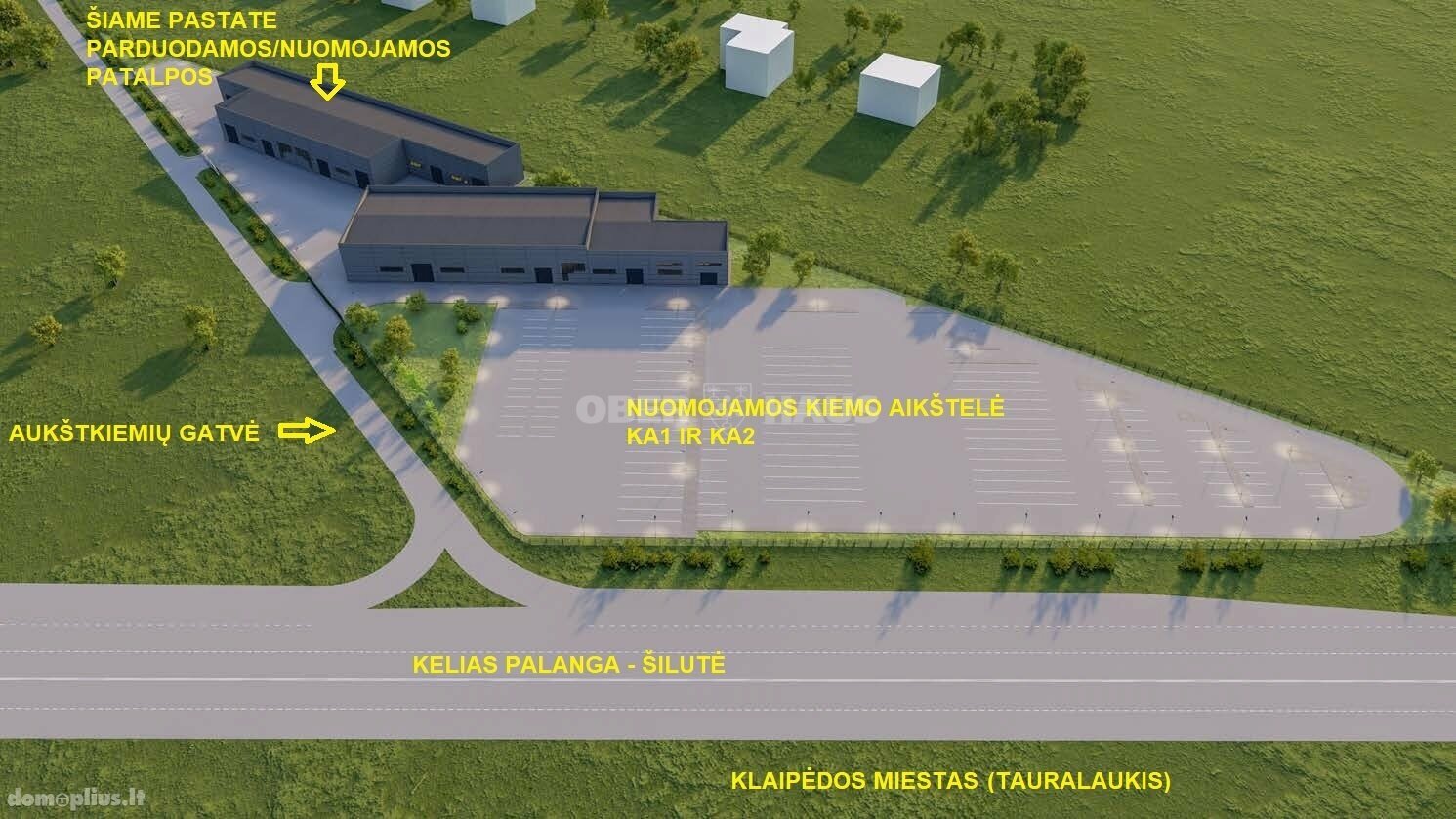 Parduodamos Gamybos ir sandėliavimo patalpos Klaipėdos rajono sav., Aukštkiemiuose