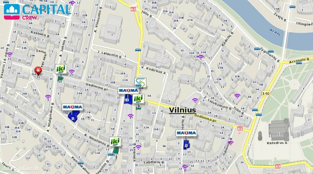 Biuro / Gamybos ir sandėliavimo Patalpų nuoma Vilniuje, Senamiestyje, Gedimino pr.