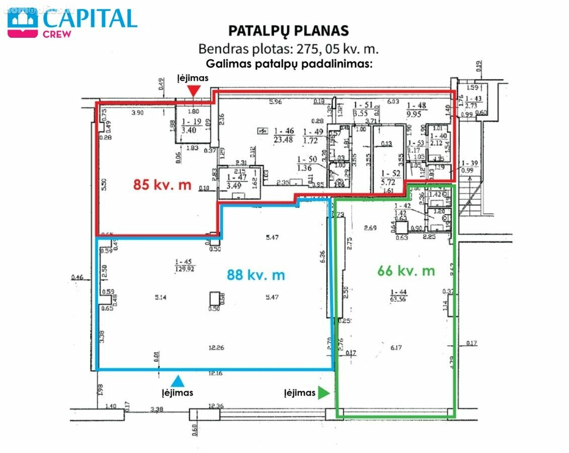 Sandėliavimo / Prekybos ir paslaugų / Maitinimo Patalpų nuoma Vilniuje, Šnipiškėse, Konstitucijos pr.