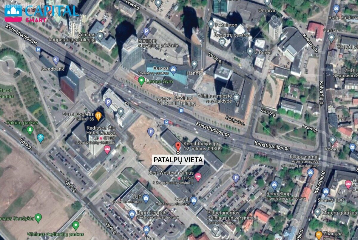 Sandėliavimo / Prekybos ir paslaugų / Maitinimo Patalpų nuoma Vilniuje, Šnipiškėse, Konstitucijos pr.