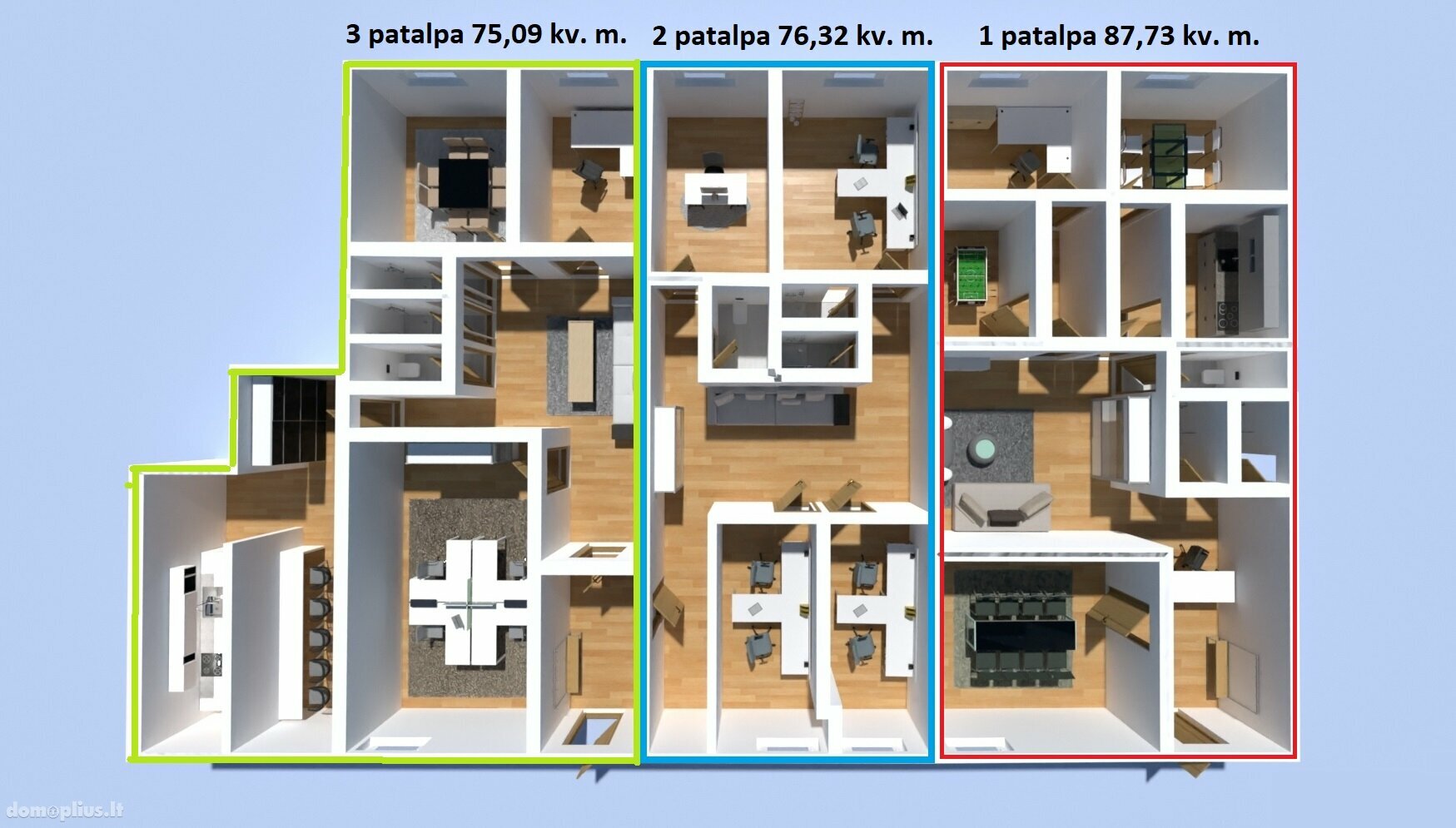 Parduodamos Biuro patalpos Kaune, Žaliakalnyje, Riešutų g.