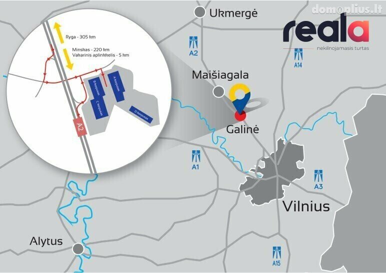 Gamybos ir sandėliavimo / Sandėliavimo / Prekybos ir paslaugų Patalpų nuoma Vilniaus rajono sav., Galinėje