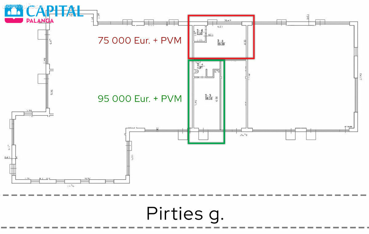 Продаётся Для бюро помещения Palangoje, Pirties g.