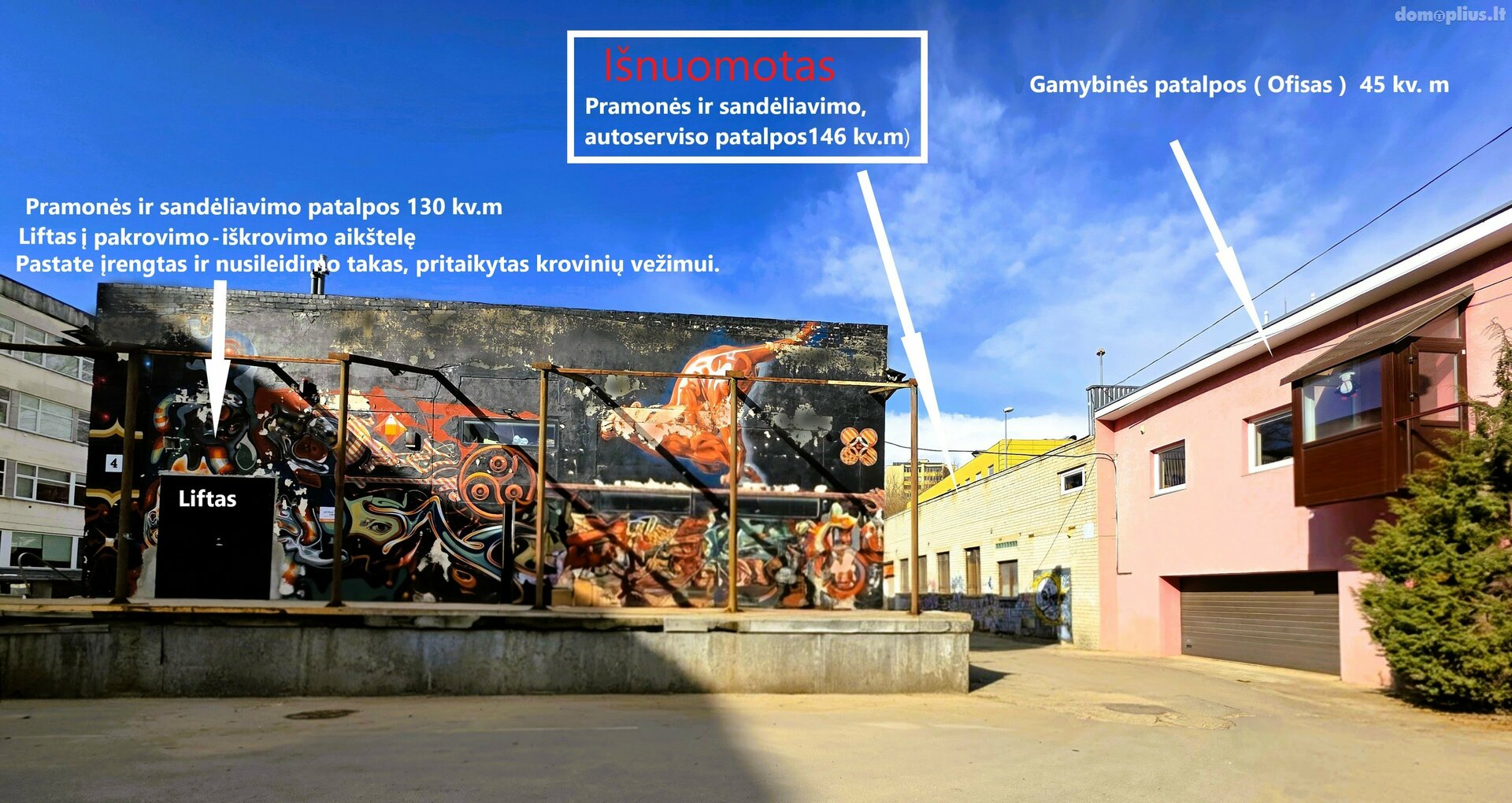 Sandėliavimo / Prekybos ir paslaugų / Gamybos ir sandėliavimo Patalpų nuoma Vilniuje, Antakalnyje, P. Vileišio g.