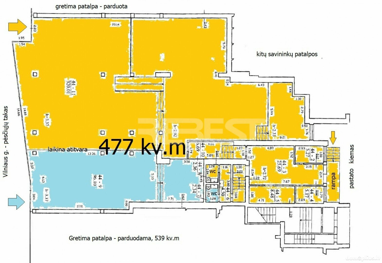 Parduodamos Biuro patalpos Šiauliuose, Centre, Vilniaus g.