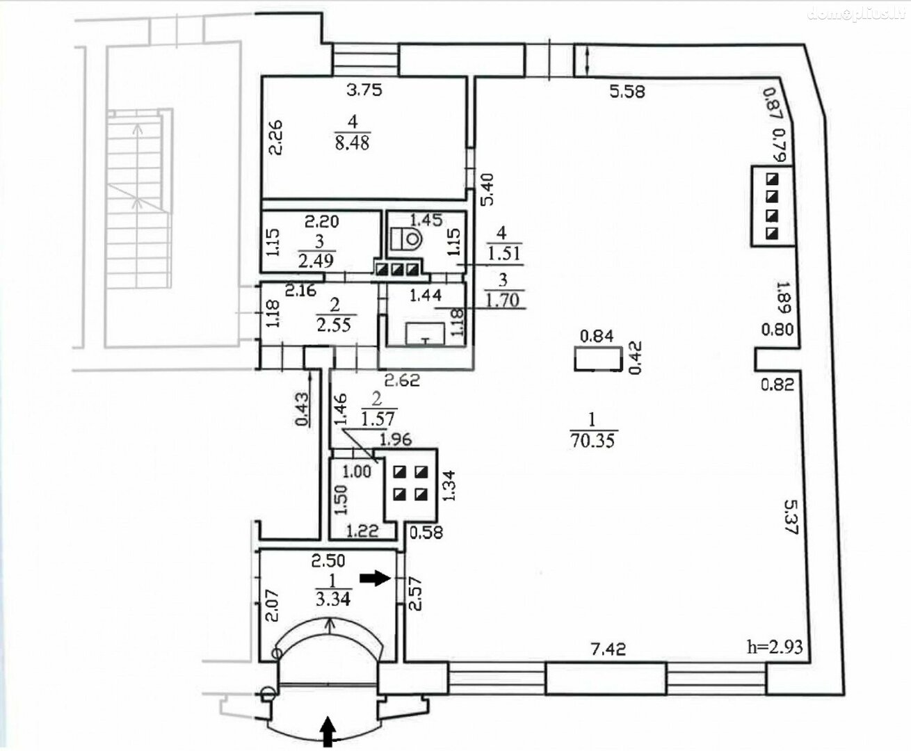 For sale Office premises Šiauliuose, Centre, Vasario 16-osios g.