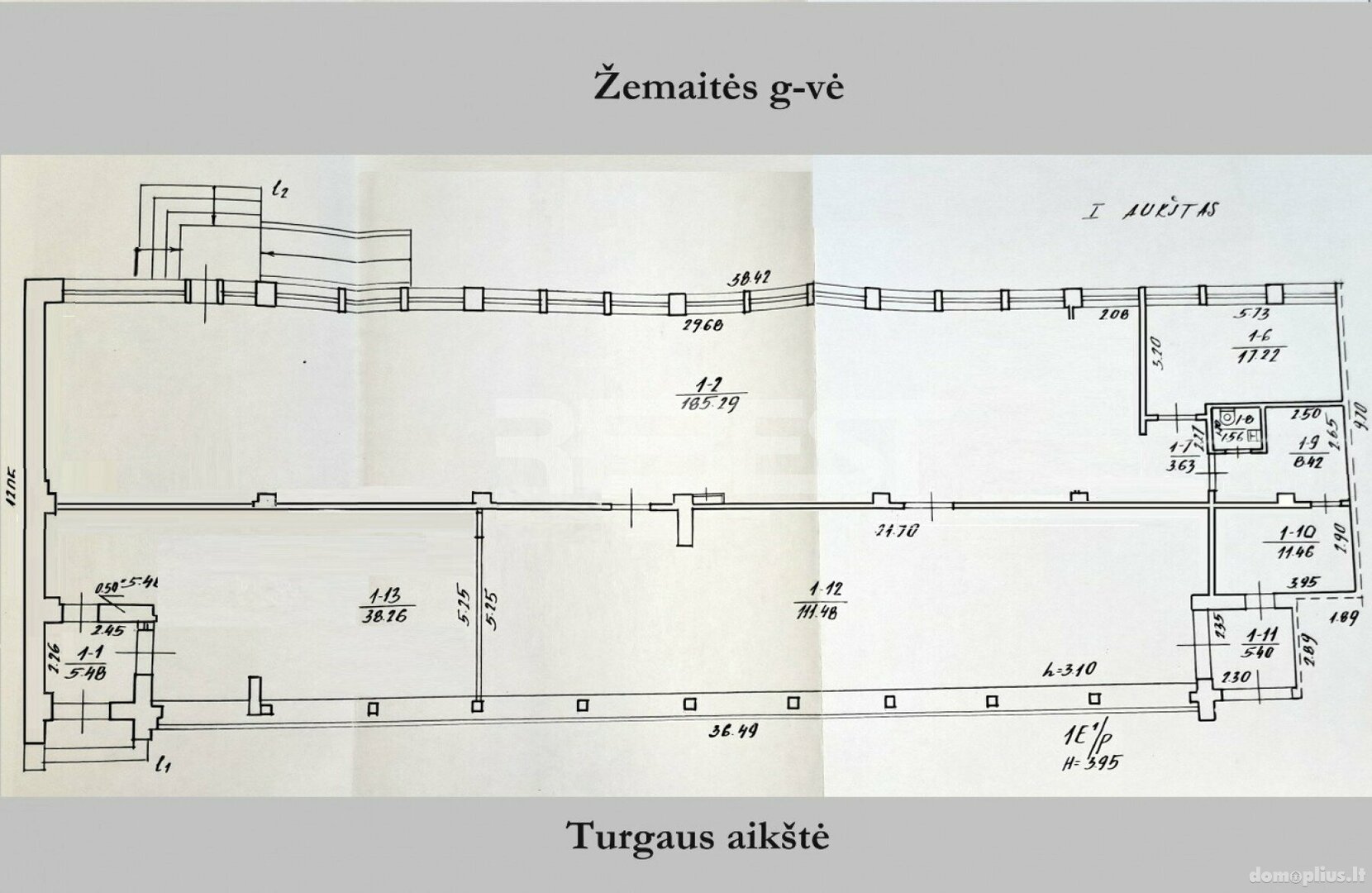 Продаётся Для бюро помещения Šiauliuose, Centre, Turgaus a.