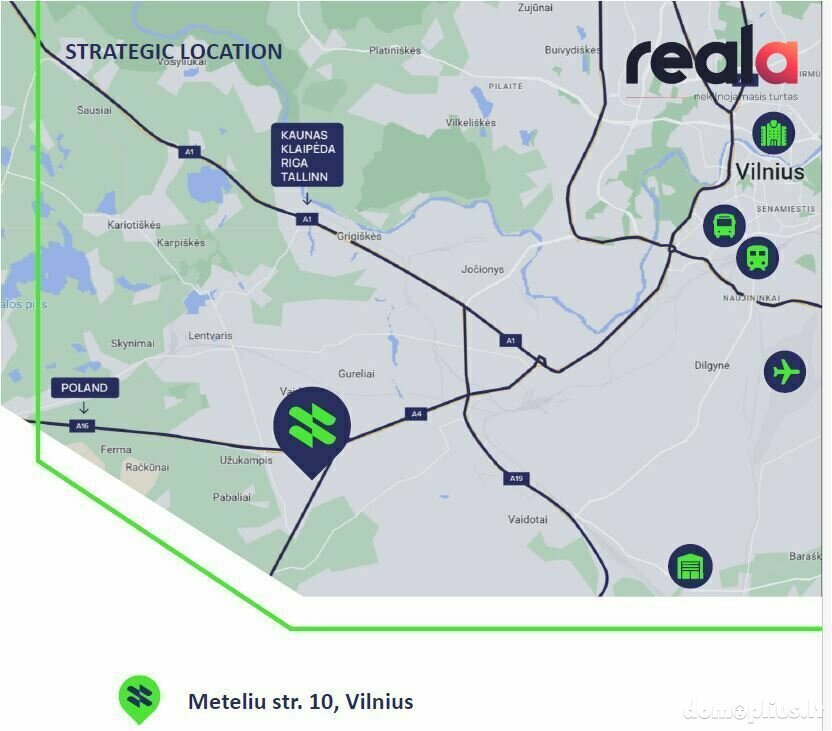 Biuro / Gamybos ir sandėliavimo / Sandėliavimo Patalpų nuoma Vilniuje, Paneriuose, Metelių g.