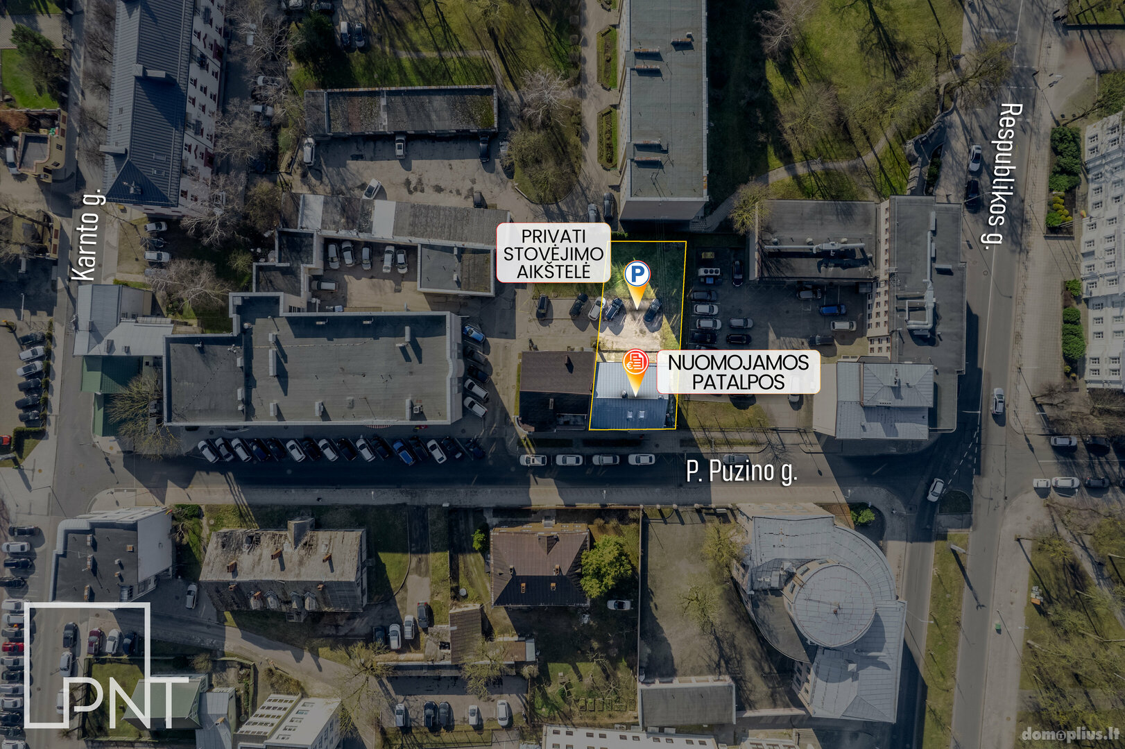 Biuro / Turizmo ir rekreacijos / Prekybos ir paslaugų Patalpų nuoma Panevėžyje, Centre, P. Puzino g.