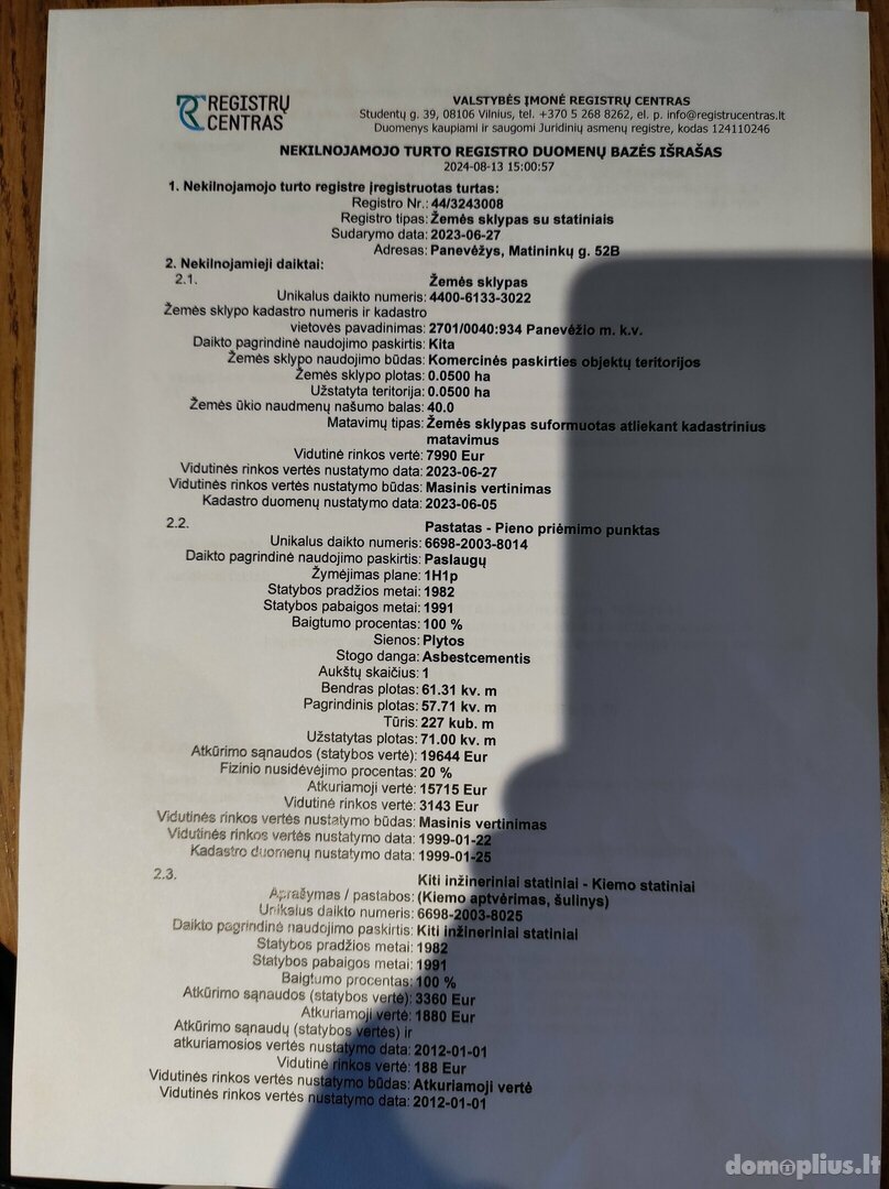 Parduodamos Sandėliavimo / Maitinimo / Prekybos ir paslaugų patalpos Panevėžyje, Pilėnuose, Matininkų g.