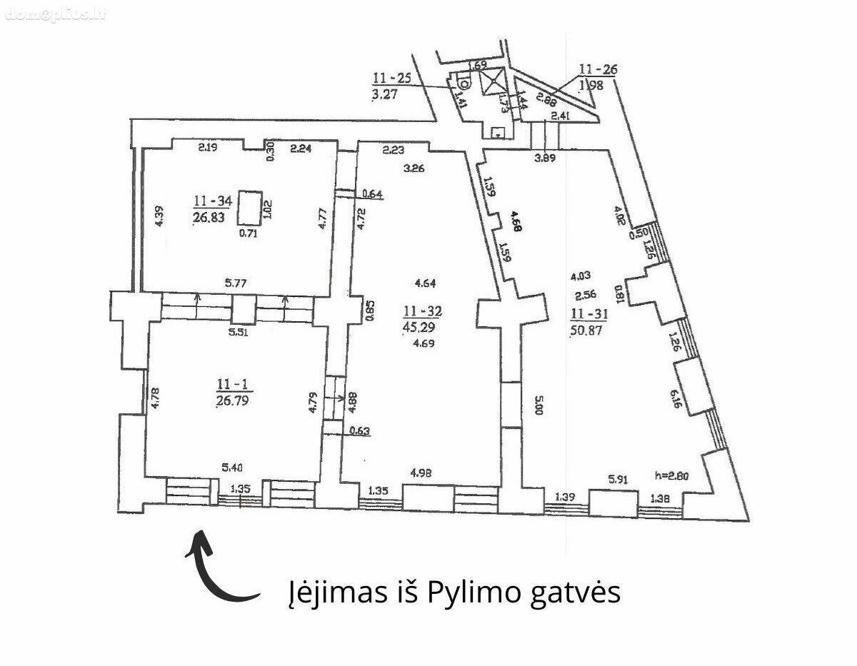 Prekybos ir paslaugų Patalpų nuoma Vilniuje, Senamiestyje, Pylimo g.