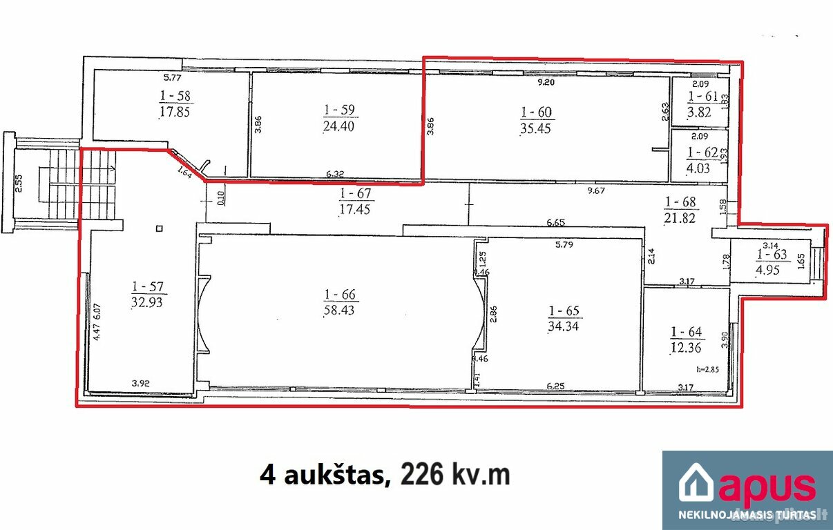 Для бюро Помещения в аренду Alytaus miesto sav., Alytuje, Santaikos g.