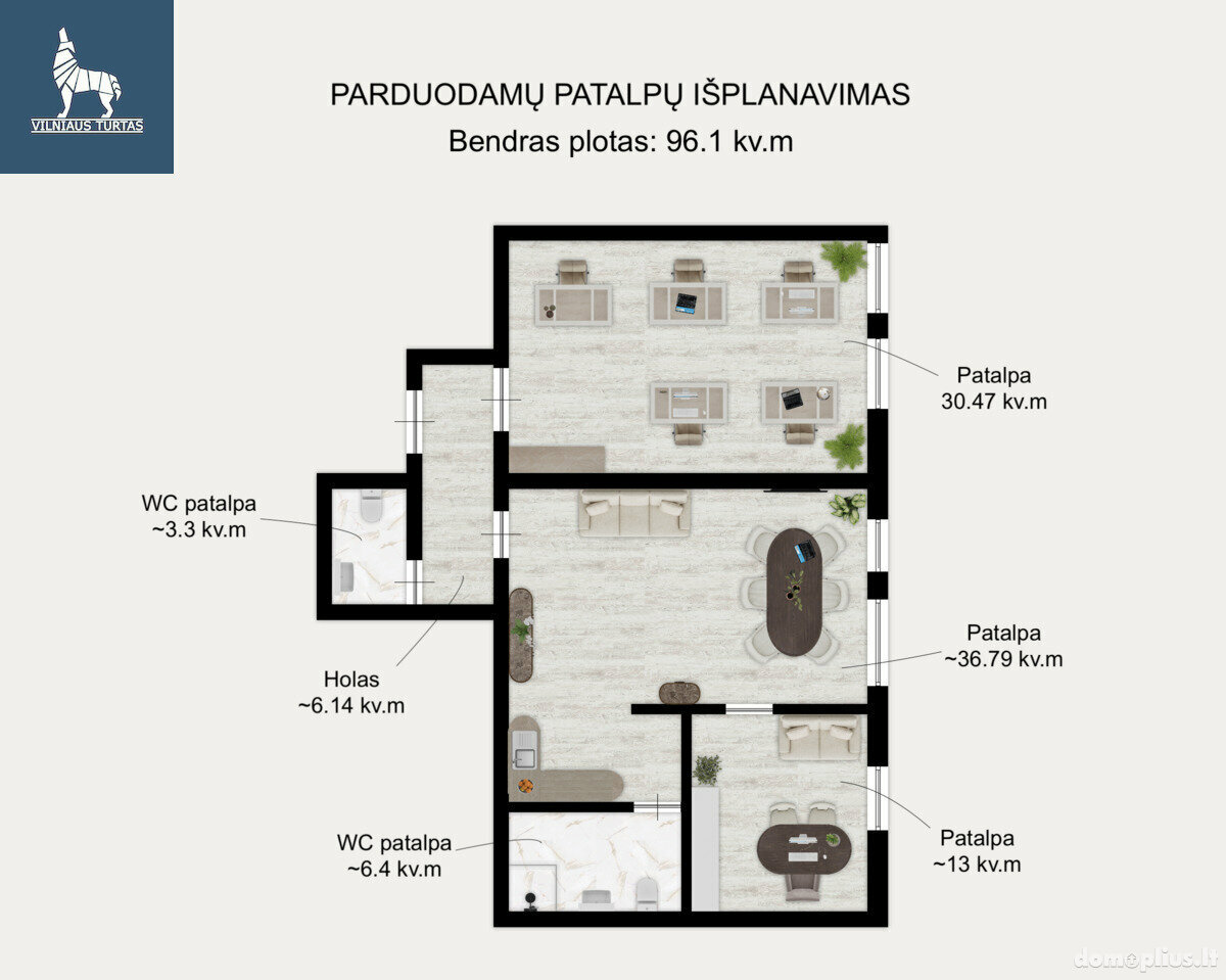 Parduodamos Biuro patalpos Vilniuje, Senamiestyje, Aguonų g.
