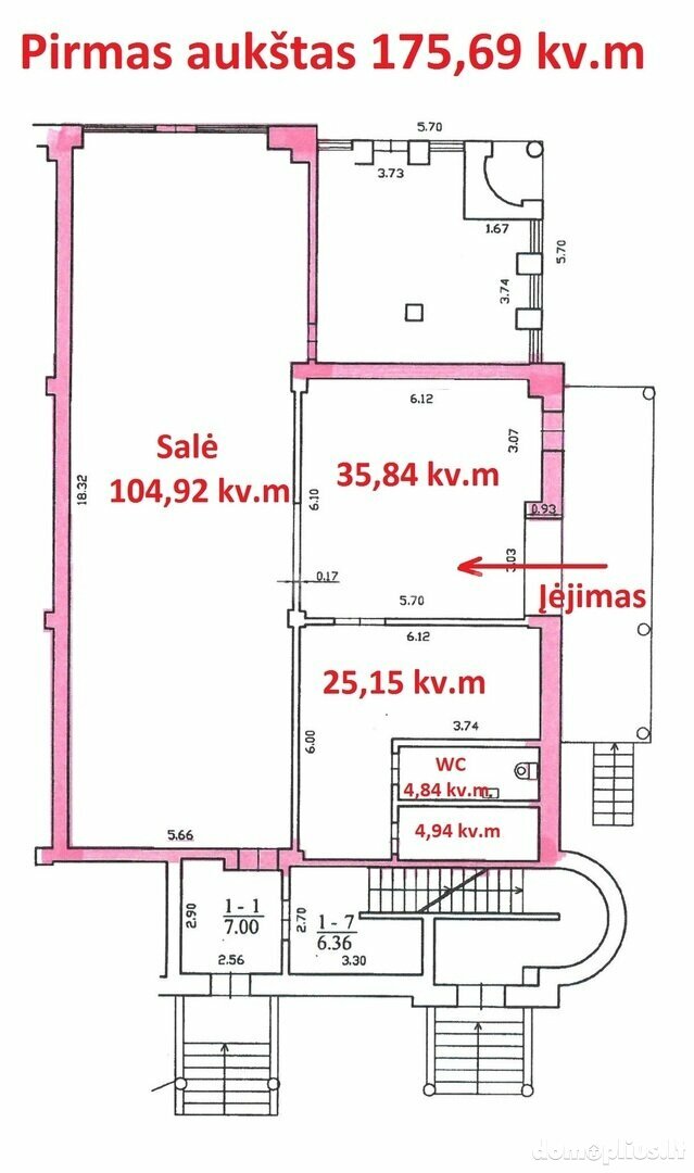 Prekybos ir paslaugų Patalpų nuoma Panevėžyje, Centre, Nemuno g.