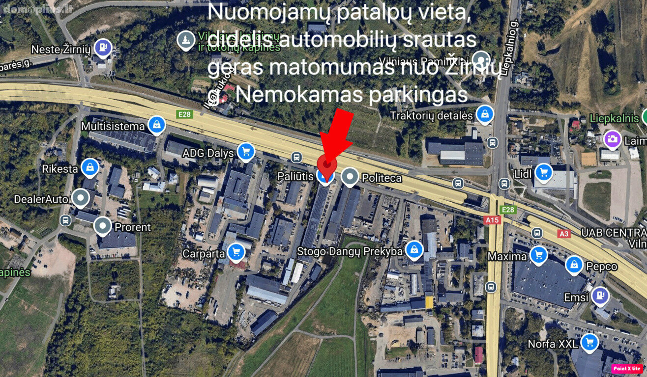Biuro / Gamybos ir sandėliavimo / Sandėliavimo Patalpų nuoma Vilniuje, Kirtimuose, Žirnių g.