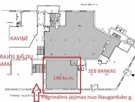 Biuro / Prekybos ir paslaugų / Kita Patalpų nuoma Vilniuje, Naujamiestyje, Naugarduko g.