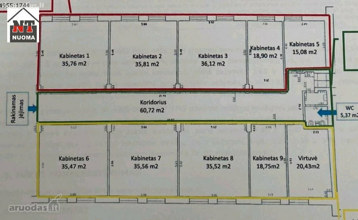 Parduodamos Biuro / Kita patalpos Vilniuje, Naujamiestyje, Švitrigailos g.