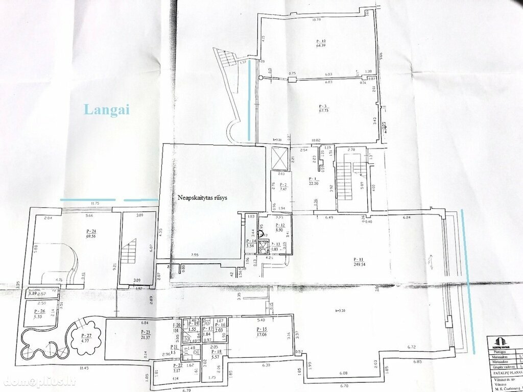 Parduodamos Biuro / Prekybos ir paslaugų patalpos Vilniuje, Naujamiestyje, M. K. Čiurlionio g.