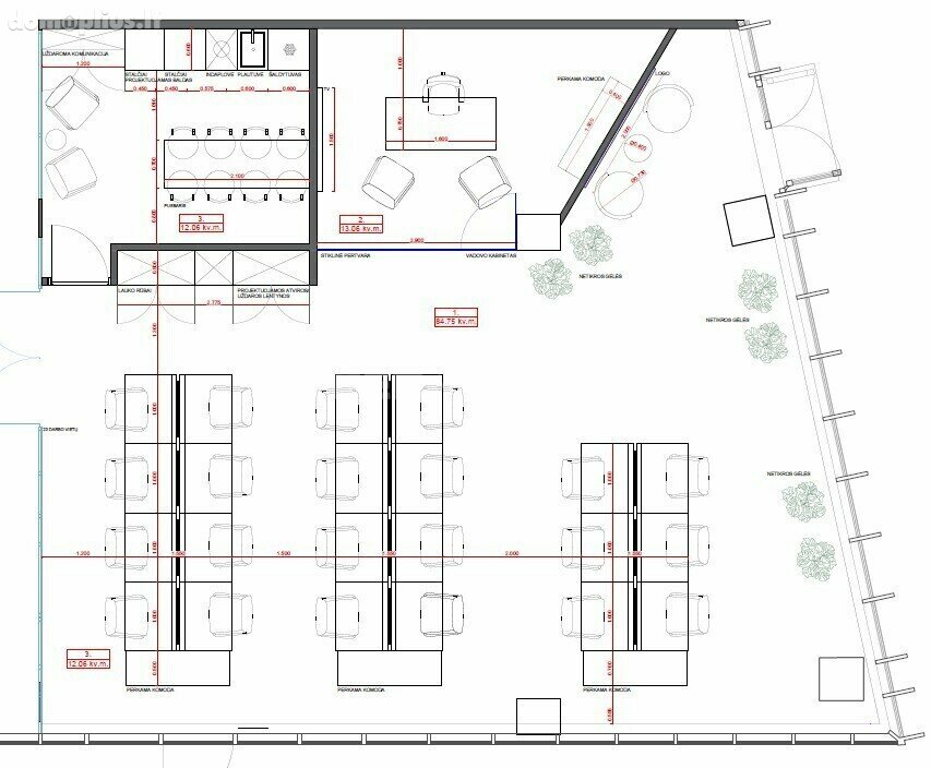 Office Premises for rent Vilniuje, Šnipiškėse