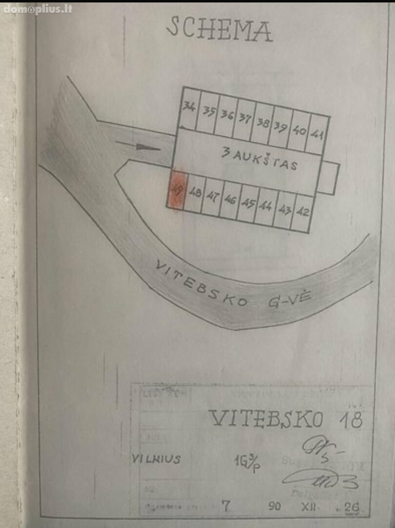 Гараж Vilniuje, Senamiestyje, Vitebsko g.