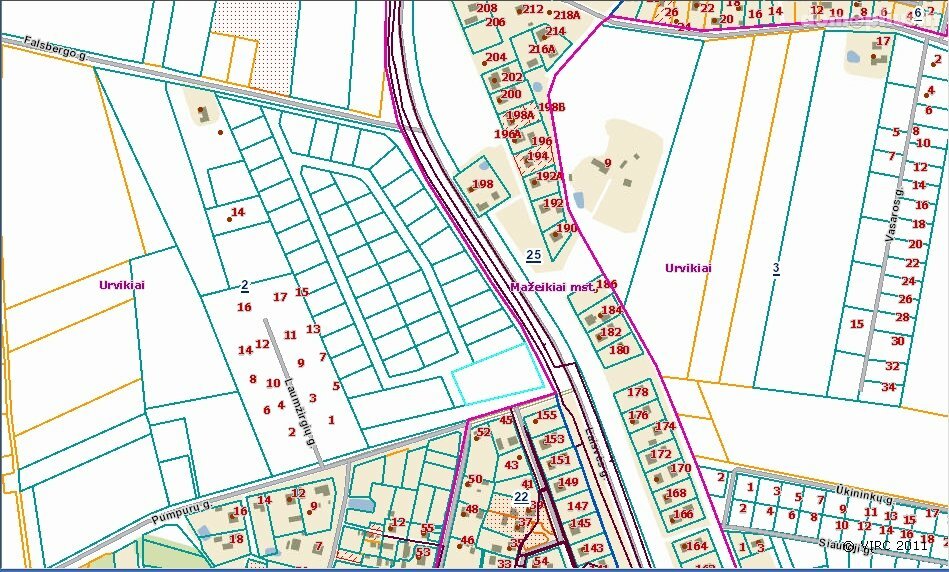 Land for sale Mažeikių rajono sav., Mažeikiuose, Laisvės g.