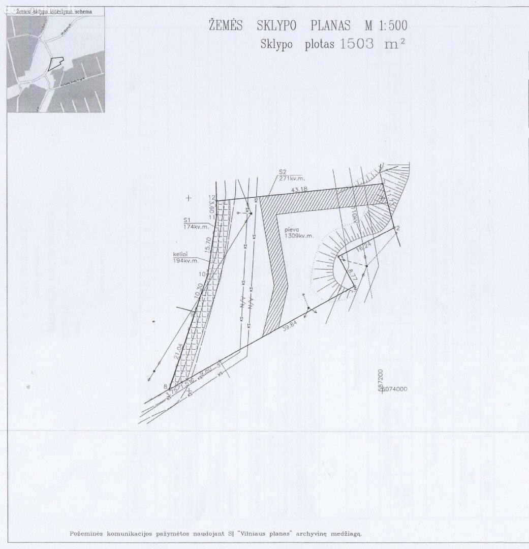 Land for sale Vilniuje, Balsiuose, Kryžiokų g.