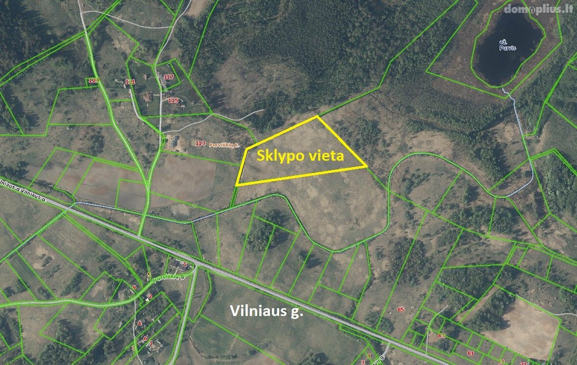Land for sale Vilniaus rajono sav., Purviškėse