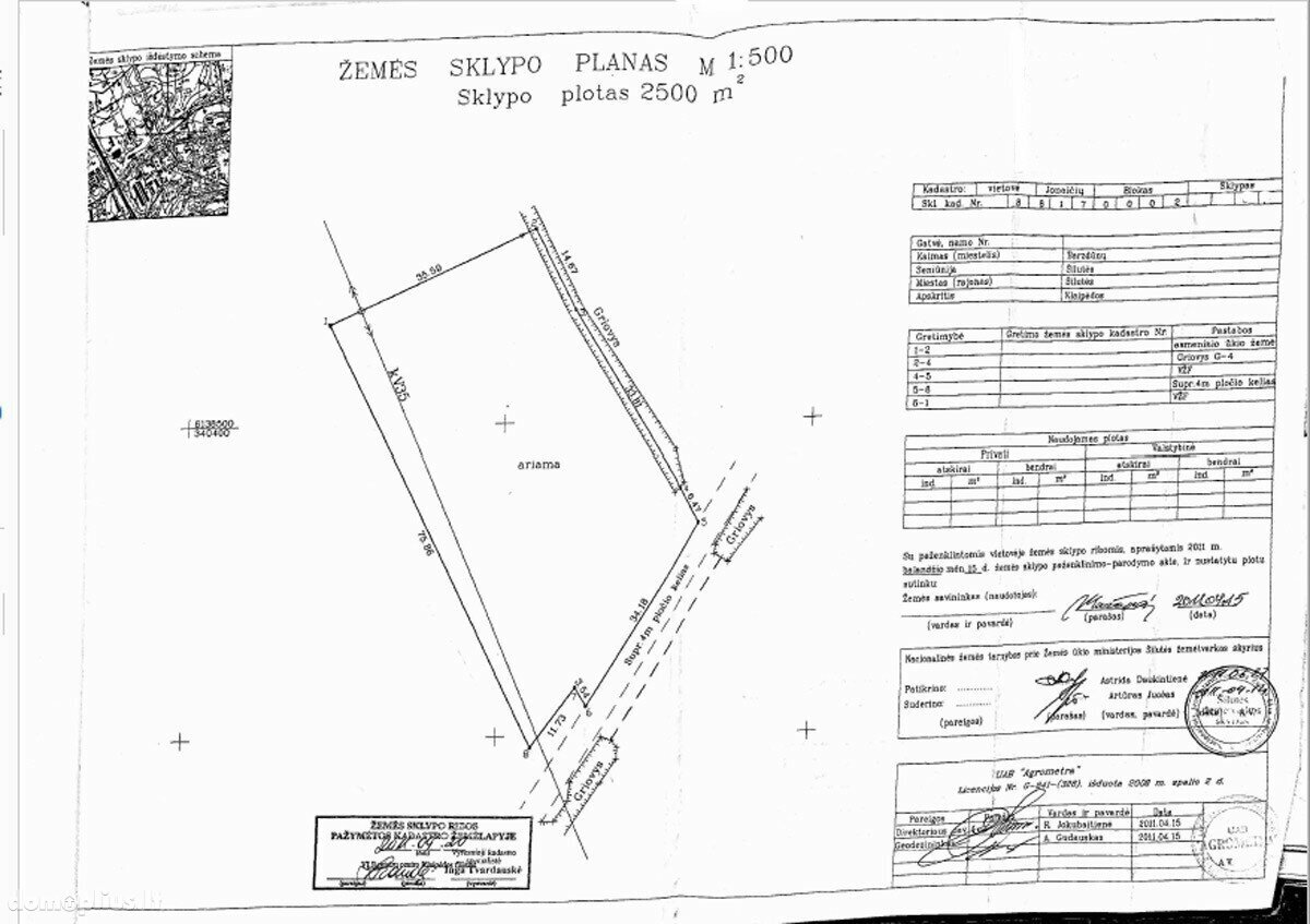 Land for sale Šilutės rajono sav., Barzdūnuose, Veterinarijos g.